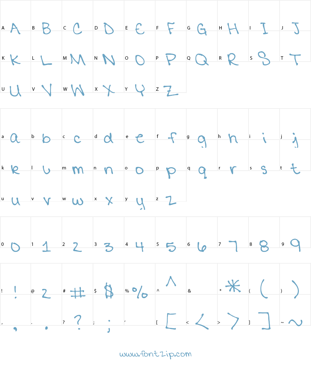 MTF Mikayla Print Font Character